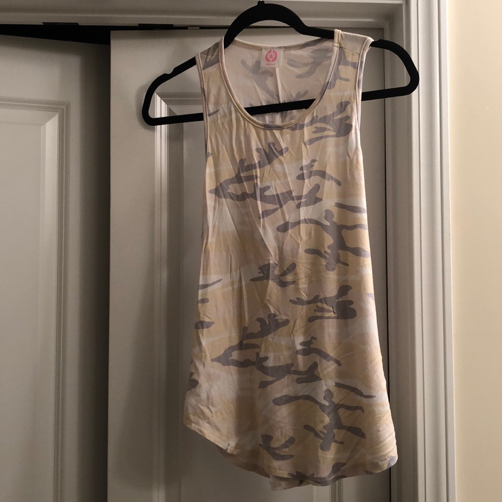 Sand camp cross back tank top